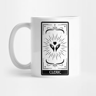 Cleric Tarot Card D&D Nat 20 Dungeons & Dragons T-Shirt Black Mug